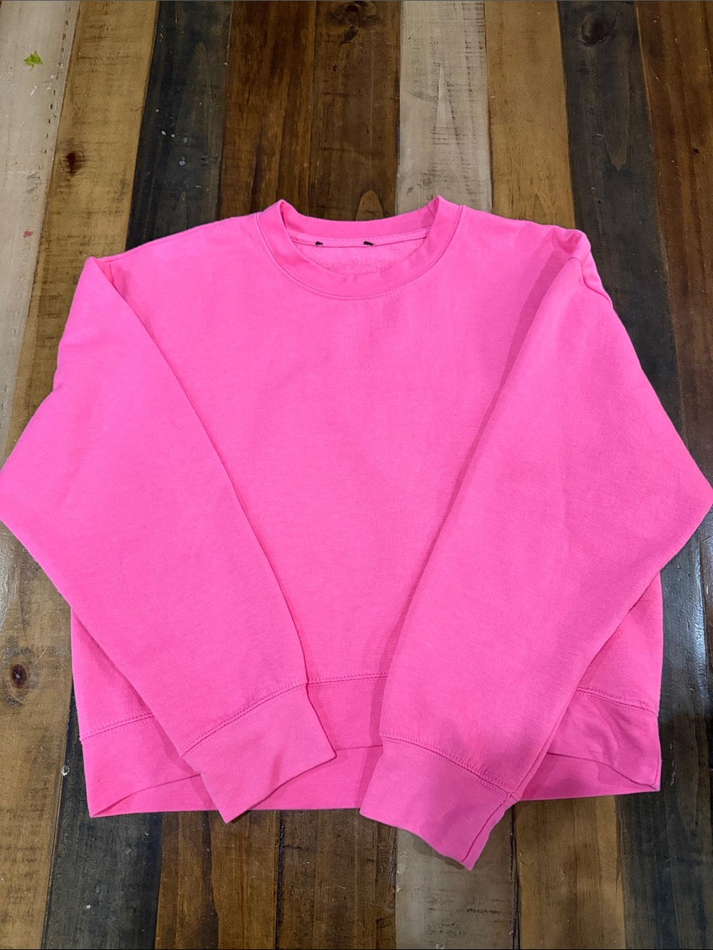 Source Unknown Hot Pink Crewneck Sweater